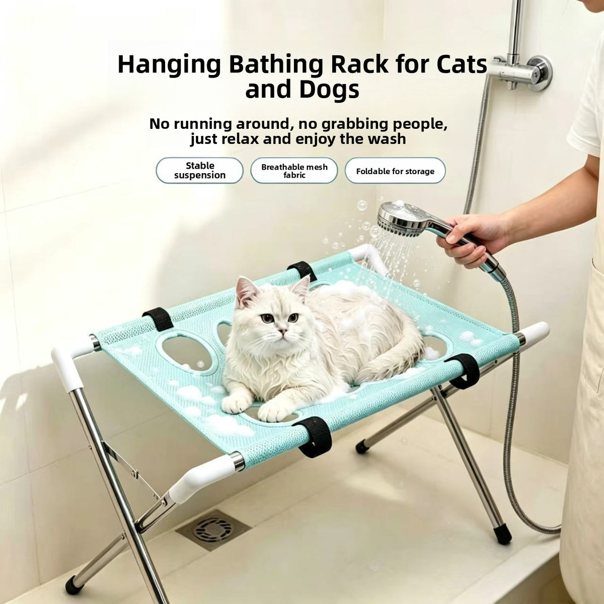 Mesa plegable para el baño y aseo de mascotas