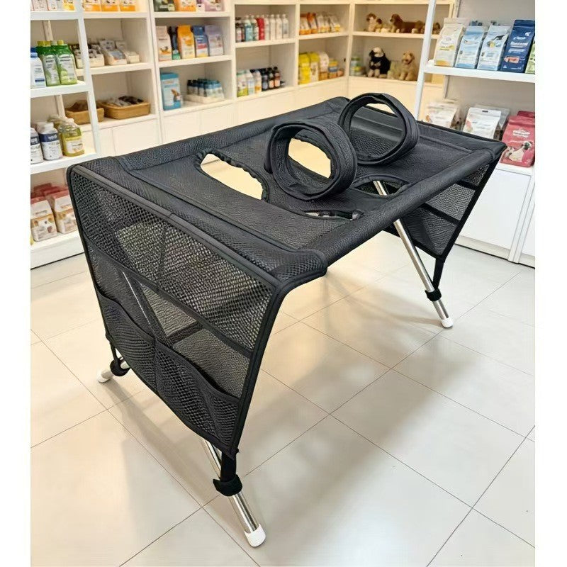 Mesa plegable para el baño y aseo de mascotas