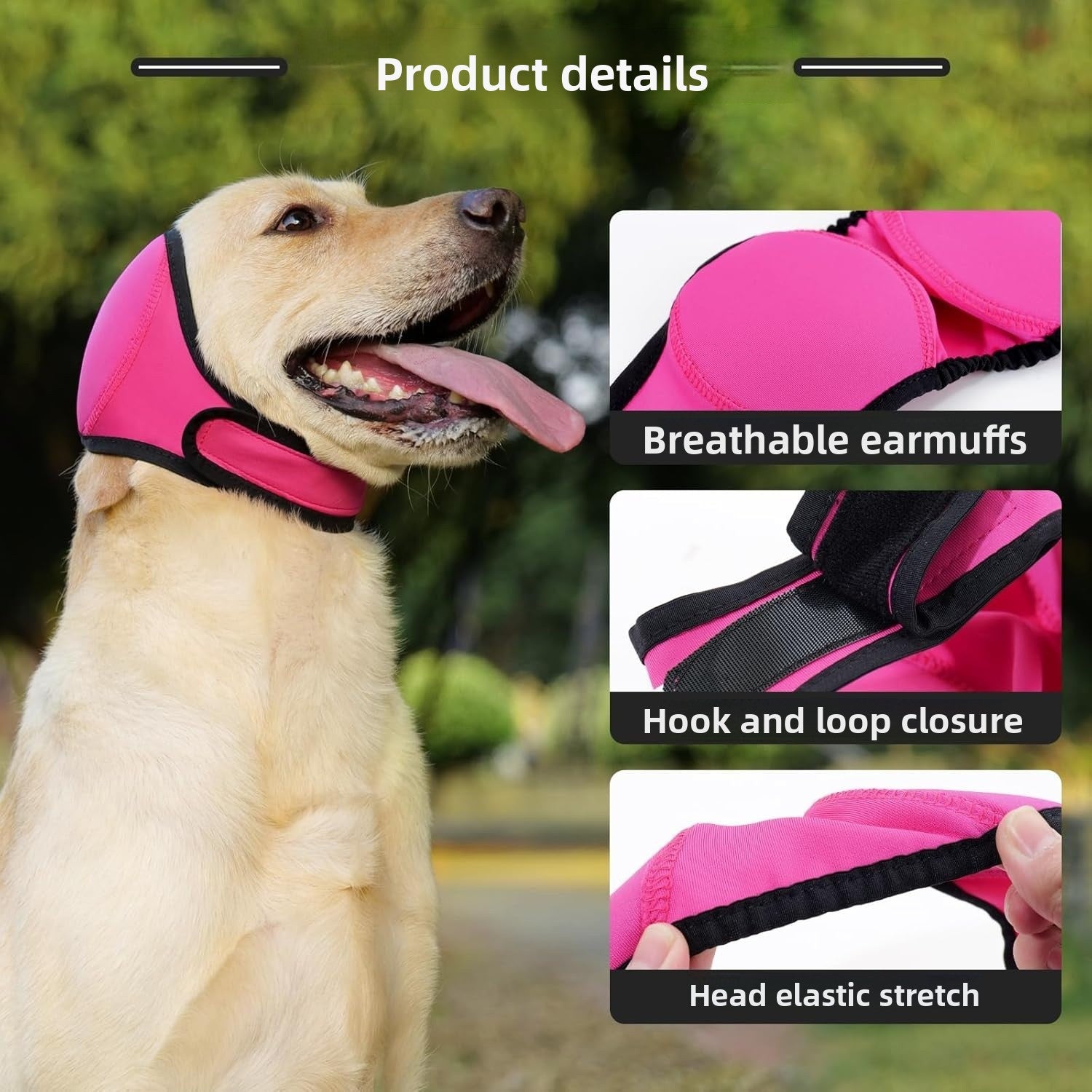Capucha con orejeras ajustables y cómodas para perros